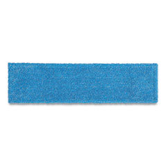 Adaptable Flat Mop Pads, Microfiber, 19.5 x 5.5, Blue
